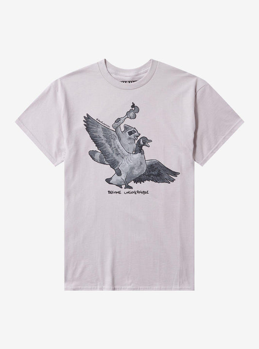 Raccoon Ungovernable T-Shirt By Decaffedepresso