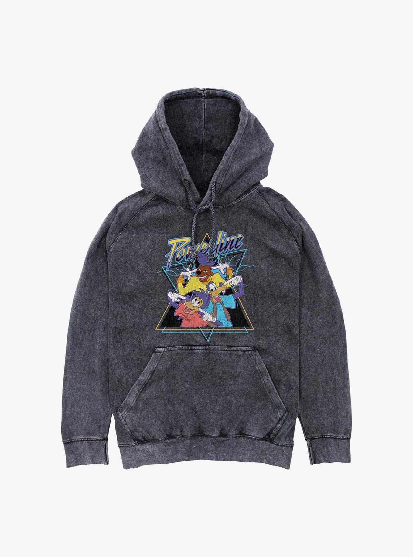 Disney A Goofy Movie Powerline Goof Group Mineral Wash Hoodie