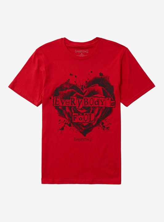Evanescence Everybody's Fool Heart Boyfriend Fit Girls T-Shirt
