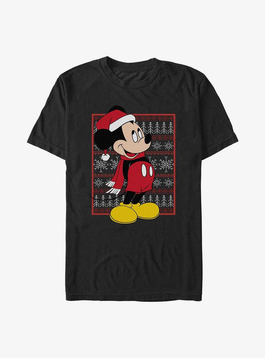 Disney Mickey Mouse Christmas Ugly Sweater T-Shirt T-Shirt | Aesthetic Graphic | Trending Now