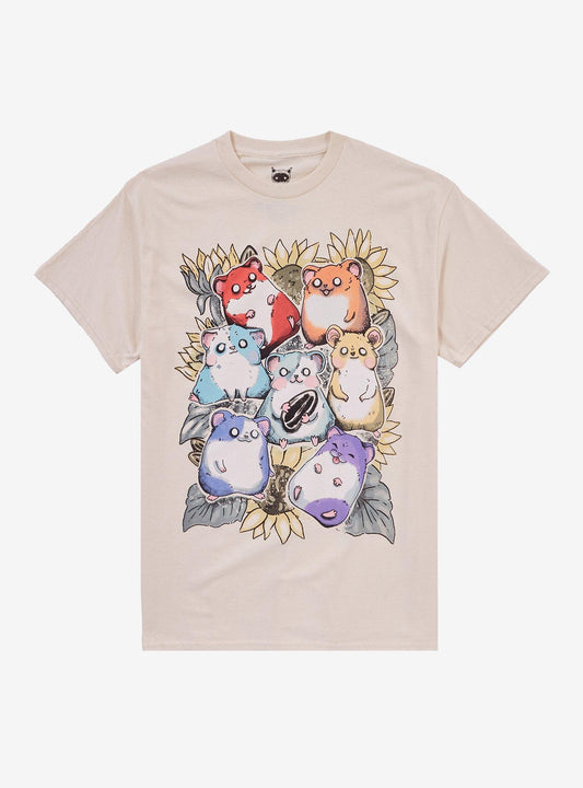Rainbow Hamster Sunflower T-Shirt By Guild Of Calamity