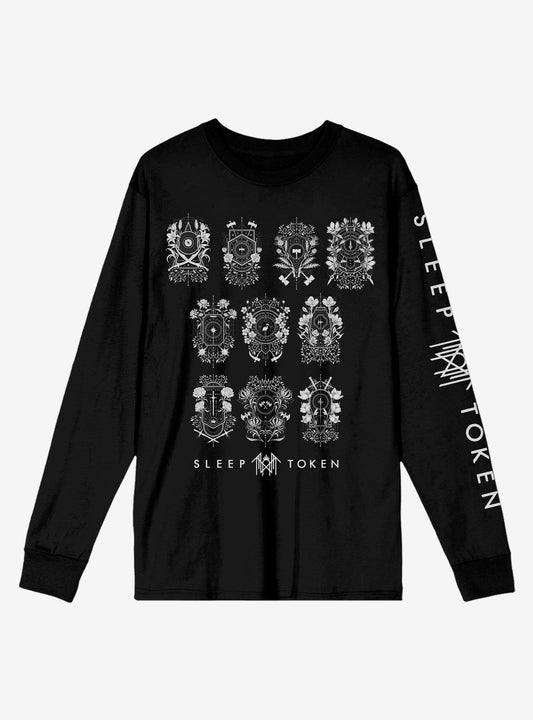 Sleep Token Even In Arcadia Crests & Tracklist Long-Sleeve T-Shirt Hot Topic Exclusive