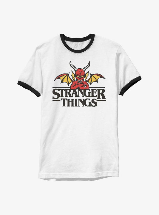 Stranger Things Hellfire Club Devil Ringer T-Shirt