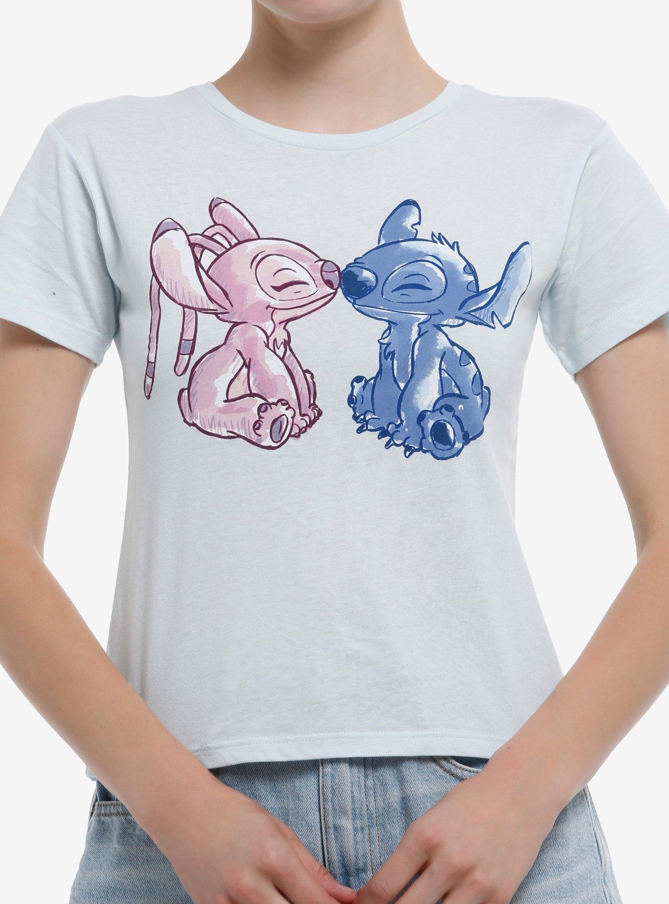 Disney Stitch Angel Kiss Girls Baby T-Shirt T-Shirt | Top Trending Artwork | High Demand Item