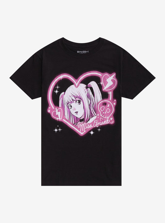 Death Note Misa Pink Heart Portrait Girls T-Shirt