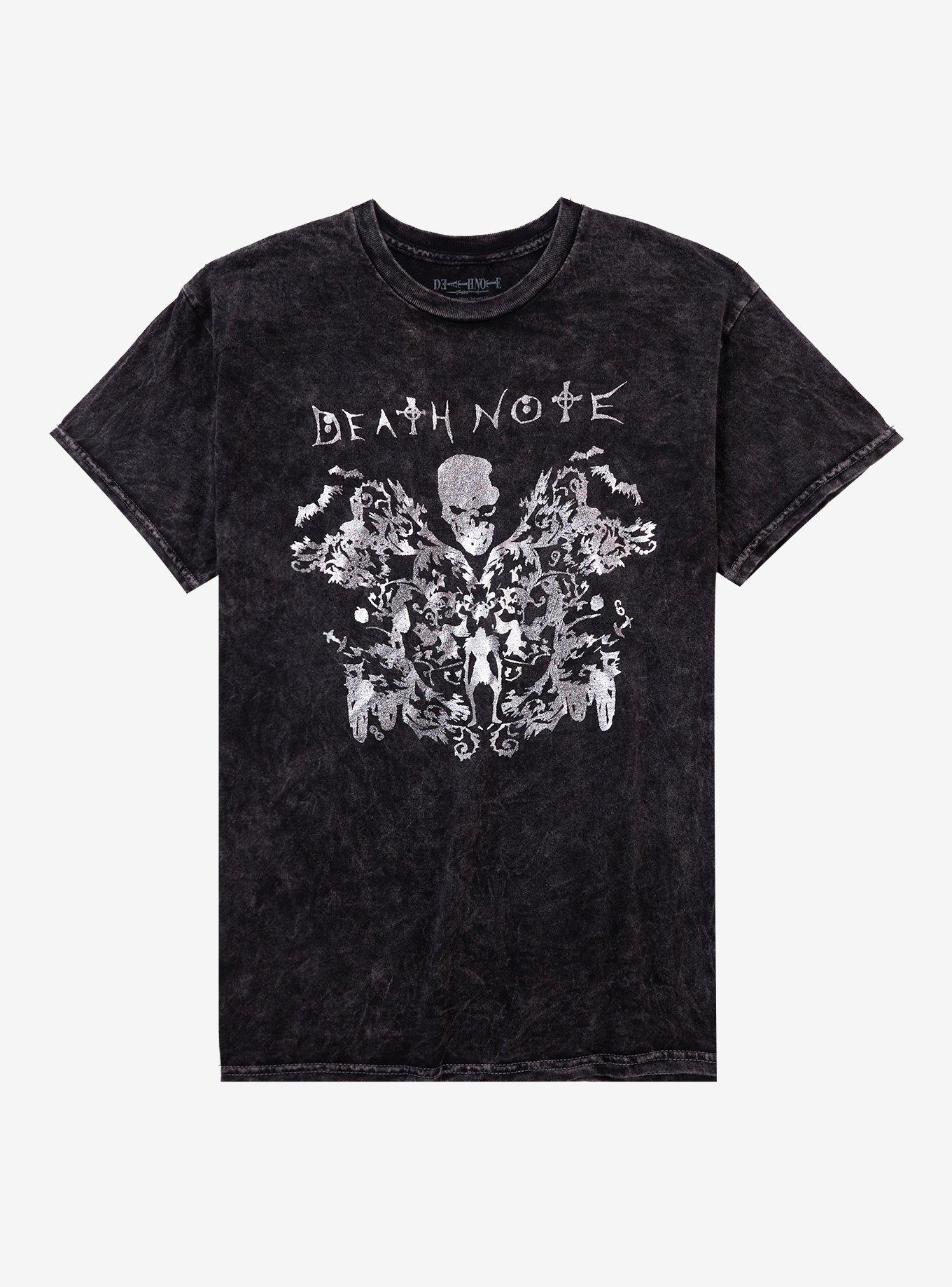 Death Note Silver Foil Filigree Dark Wash Girls T-Shirt
