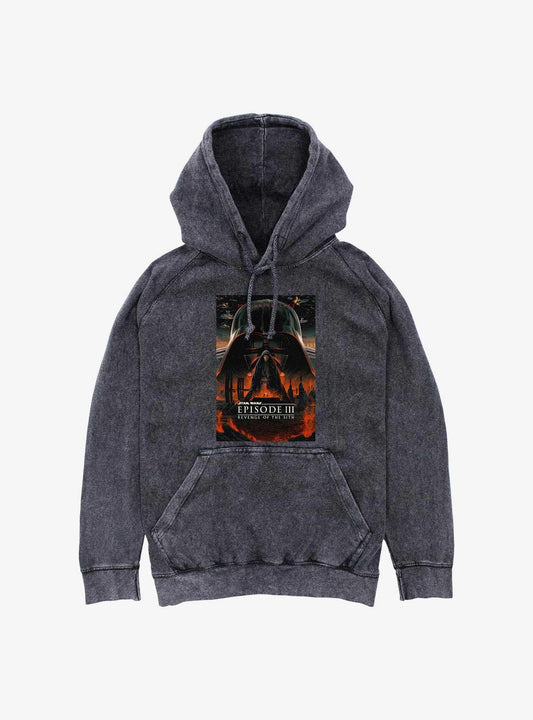 Star Wars Episode III: Revenge Of The Sith 20th Anniversary Poster Mineral Wash Hoodie
