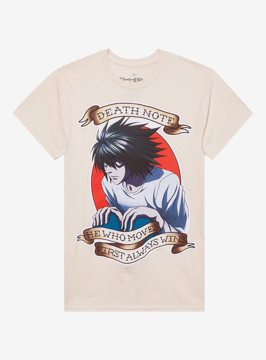 Death Note L Traditional Tattoo T-Shirt