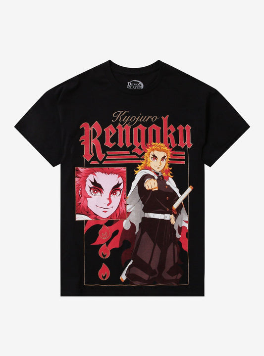 Demon Slayer: Kimetsu No Yaiba Rengoku Foil Print Girls T-Shirt