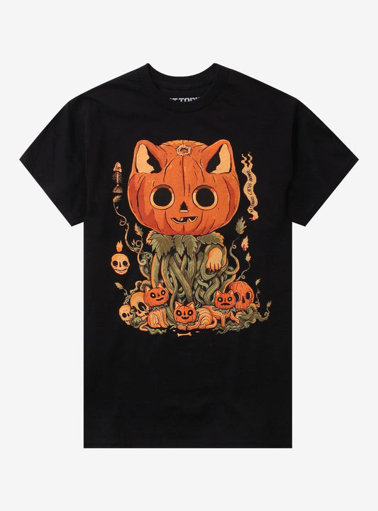 Cat-O'-Lanterns T-Shirt By PPMid