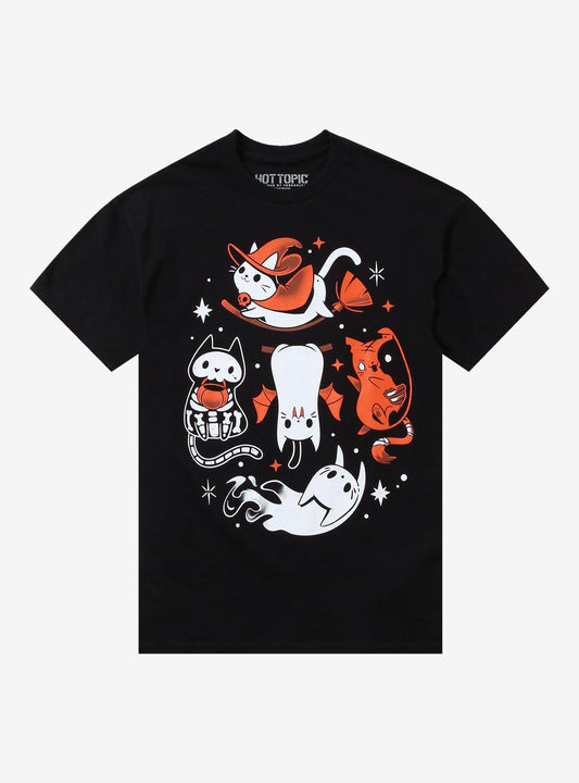 Spooky Kitty Halloween T-Shirt By Snouleaf