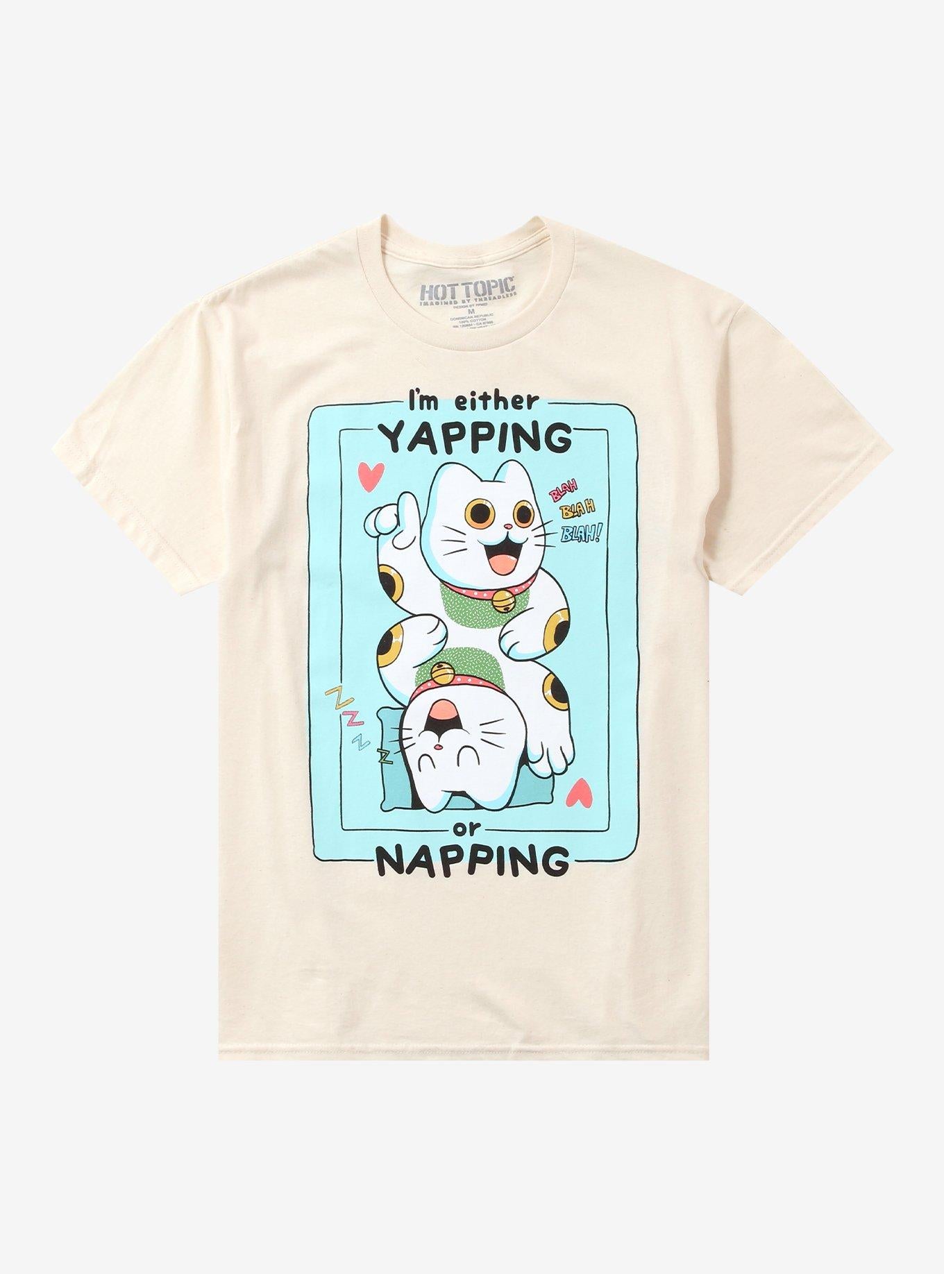 Yapping Or Napping Cat T-Shirt By PPMid