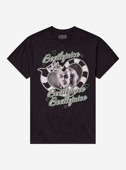Beetlejuice Sandworm Heart Portrait T-Shirt