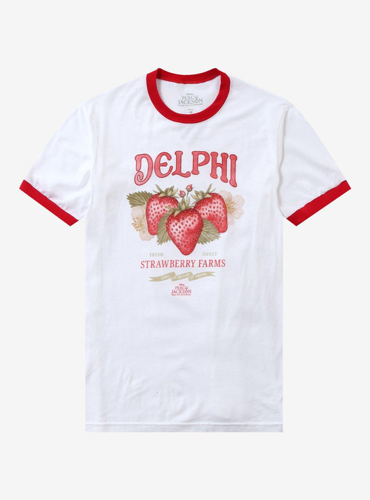 Disney Percy Jackson And The Olympians Delphi Strawberry Farms Girls Ringer T-Shirt