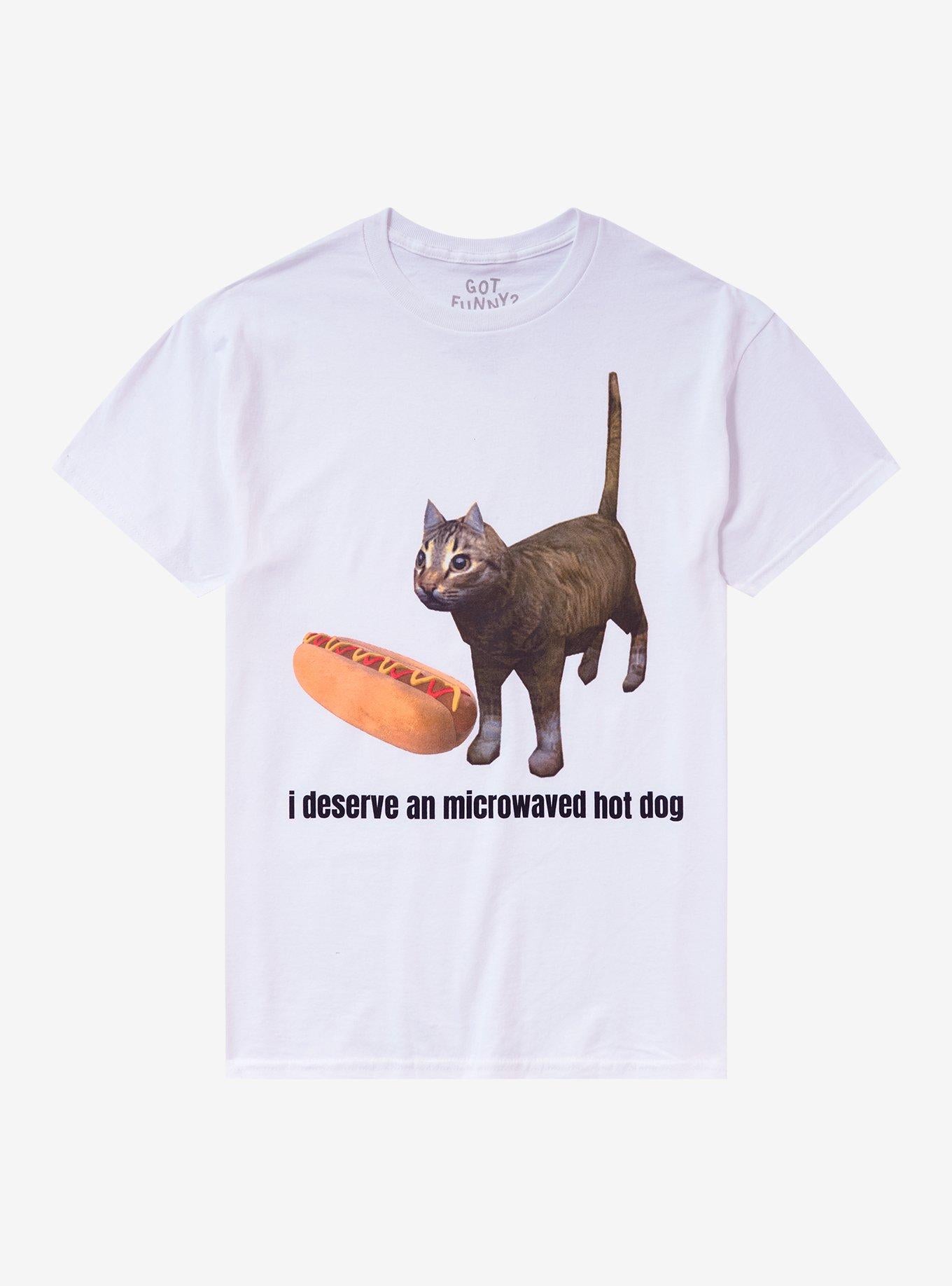Cat Hotdog Meme T-Shirt By Got Funny?