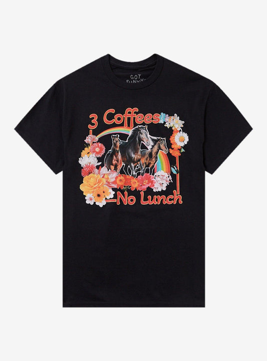 3 Coffees No Lunch T-Shirt By Got Funny?