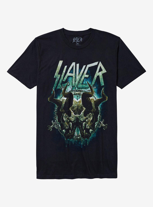 Slayer Double Horned Demon Skull T-Shirt