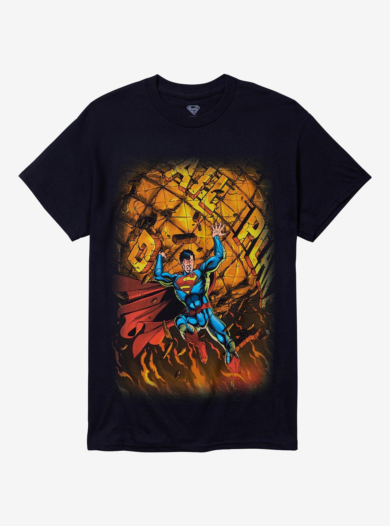 DC Comics Superman Daily Planet Flames T-Shirt