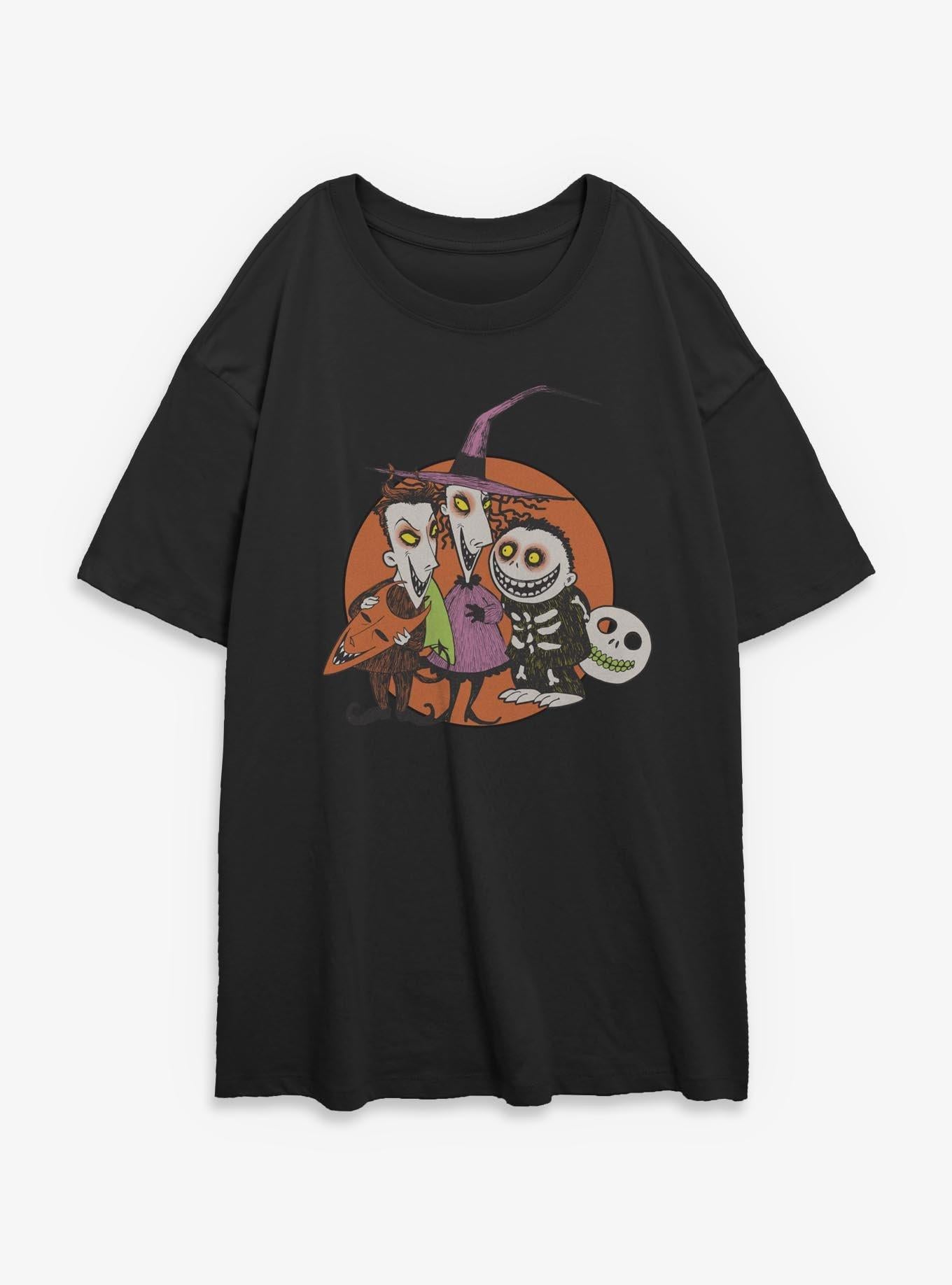 Disney The Nightmare Before Christmas Troublemakers Trio Girls Oversized T-Shirt T-Shirt | Trending Design | Must-Have Style