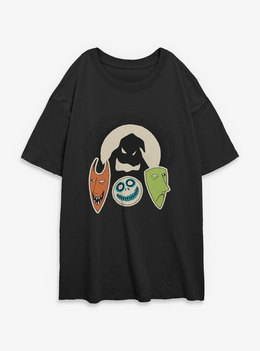 Disney The Nightmare Before Christmas Oogie Boogie And Friends Girls Oversized T-Shirt T-Shirt | Streetwear Vibe | Must-Have Style