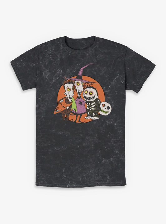 Disney The Nightmare Before Christmas Troublemakers Trio Mineral Wash T-Shirt T-Shirt | Premium Graphic | Trending Now