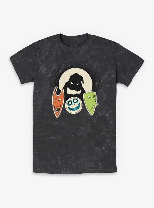 Disney The Nightmare Before Christmas Oogie Boogie And Friends Mineral Wash T-Shirt T-Shirt | Streetwear Vibe | Top Pick For Fans
