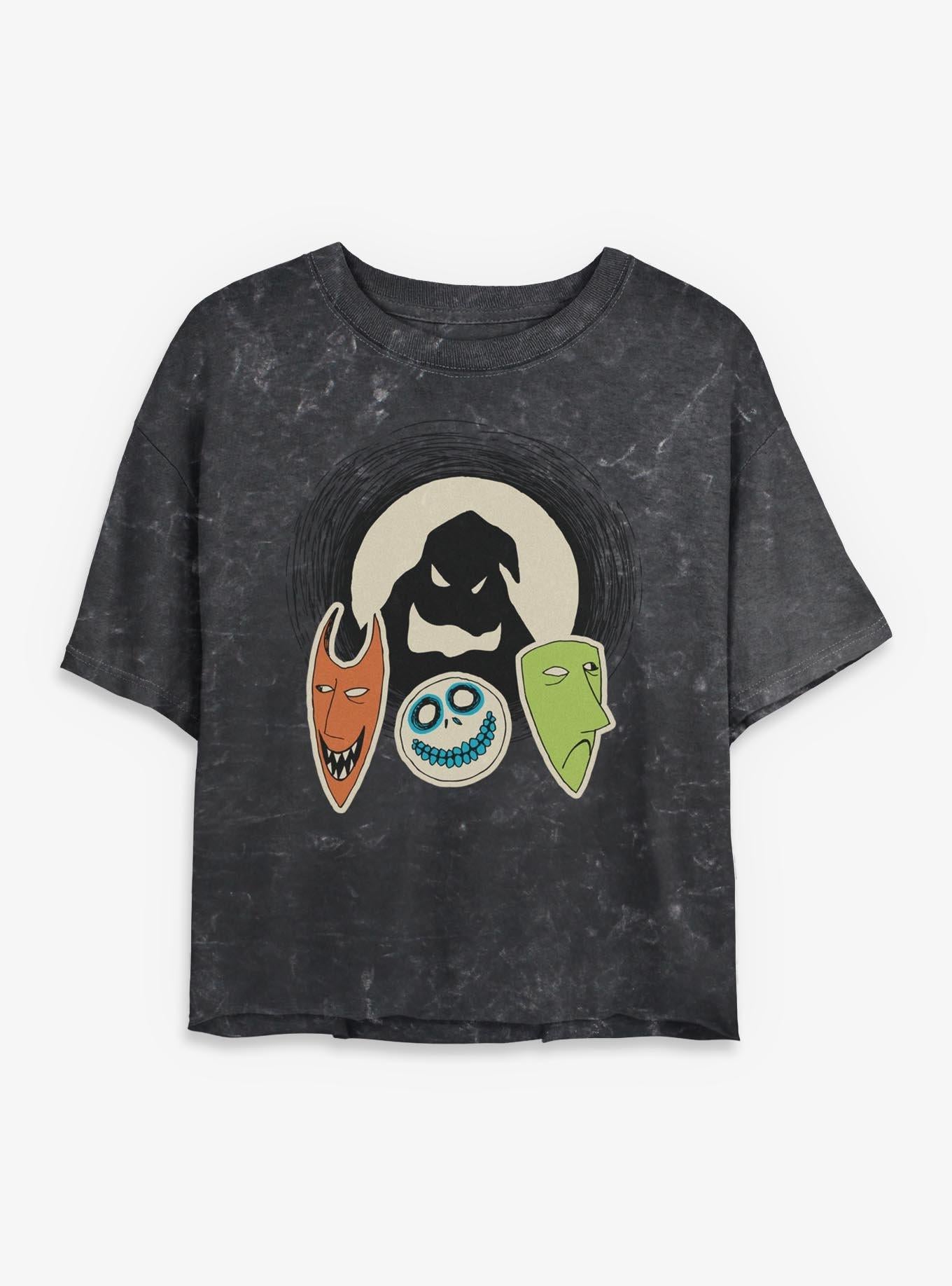 Disney The Nightmare Before Christmas Oogie Boogie And Friends Girls Mineral Wash Crop T-Shirt T-Shirt | Best-Selling Artwork | Top Pick For Fans