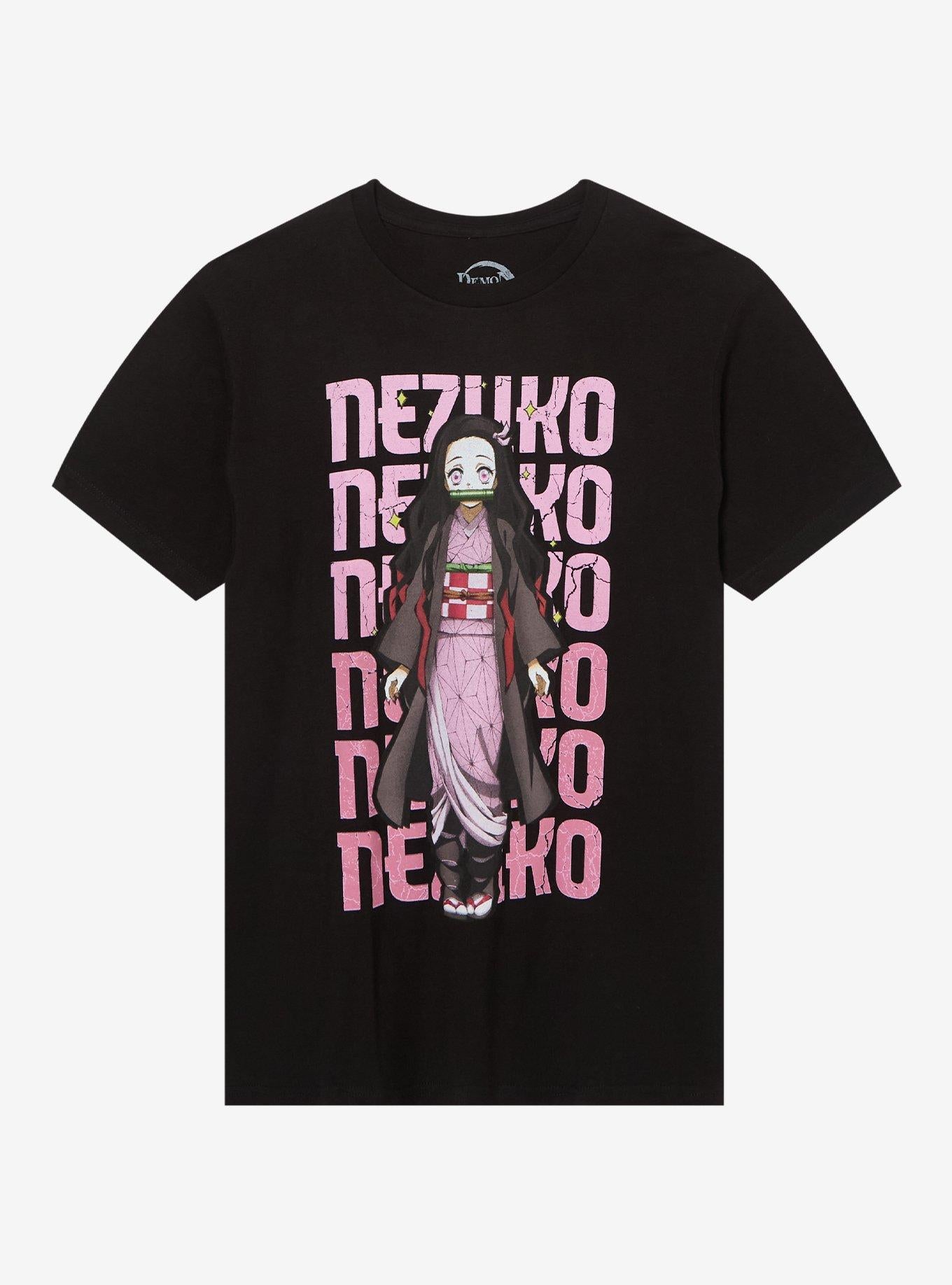 Demon Slayer: Kimetsu No Yaiba Nezuko Name & Portrait T-Shirt