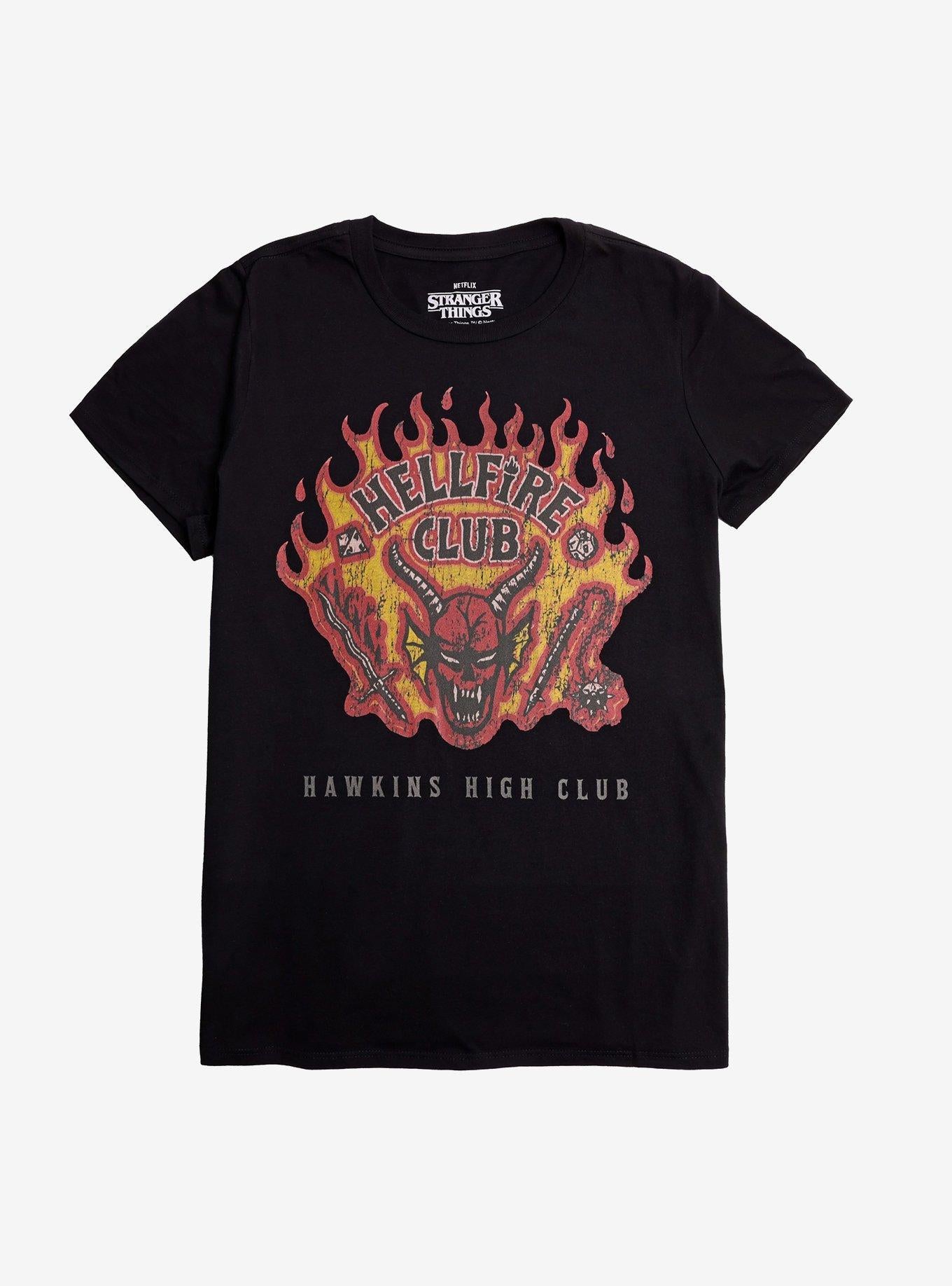 Stranger Things Hellfire Club Flames T-Shirt