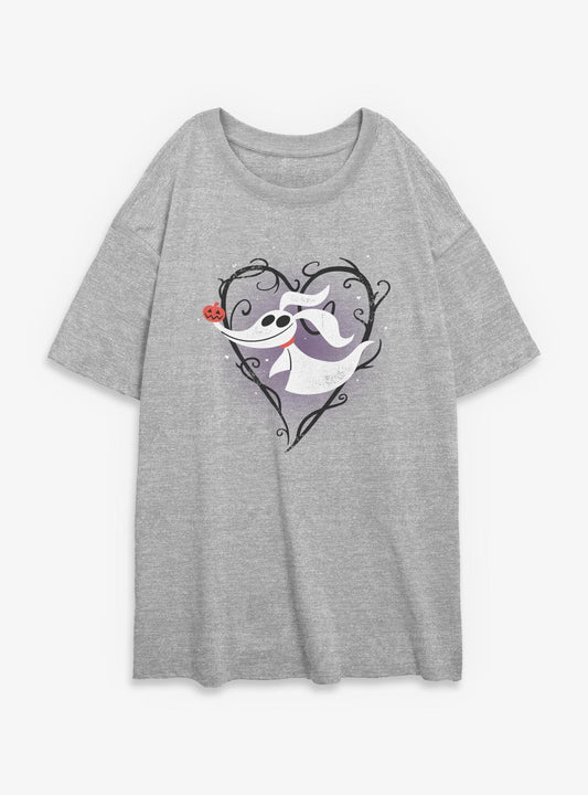 Disney The Nightmare Before Christmas Zero Pumpkin Nose Girls Oversized T-Shirt T-Shirt | Aesthetic Graphic | Must-Have Style