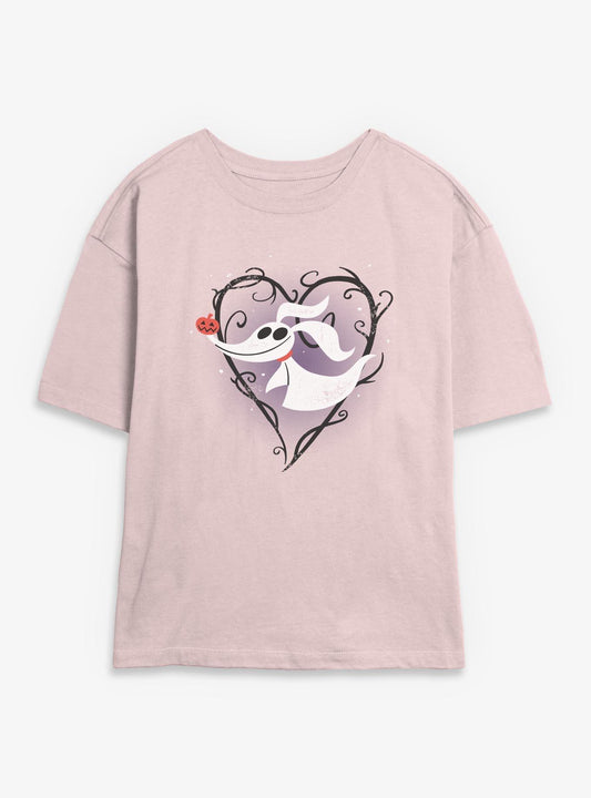 Disney The Nightmare Before Christmas Zero Pumpkin Nose Girls Skimmer T-Shirt T-Shirt | Trending Design | Perfect For Daily Wear
