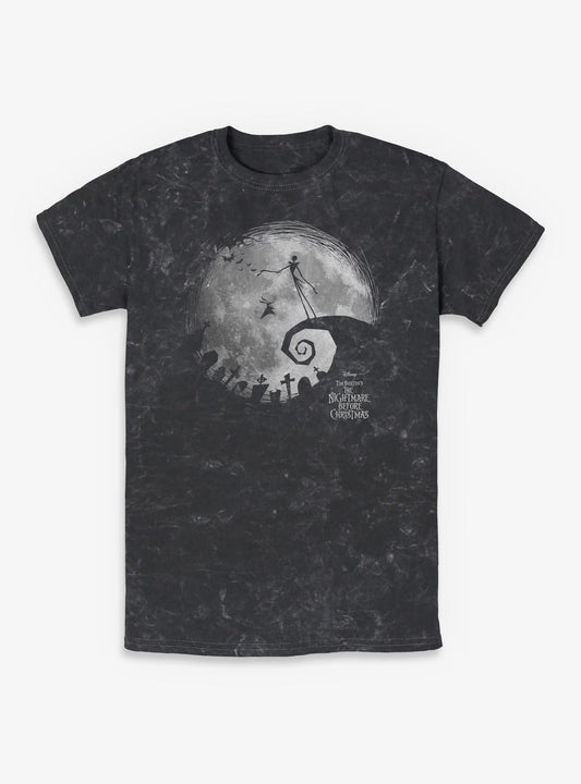 Disney The Nightmare Before Christmas The Nightmare Moon Mineral Wash T-Shirt T-Shirt | Aesthetic Graphic | Great Gift Idea