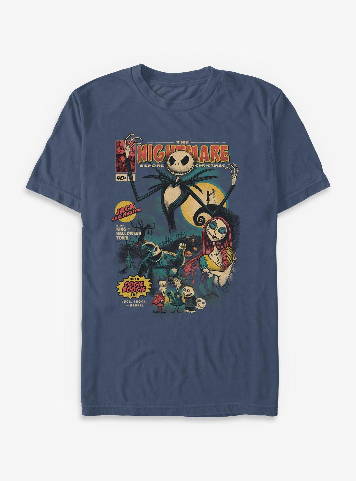 Disney The Nightmare Before Christmas Comic Cover Garment Dye T-Shirt T-Shirt | Viral Style | Perfect For Daily Wear