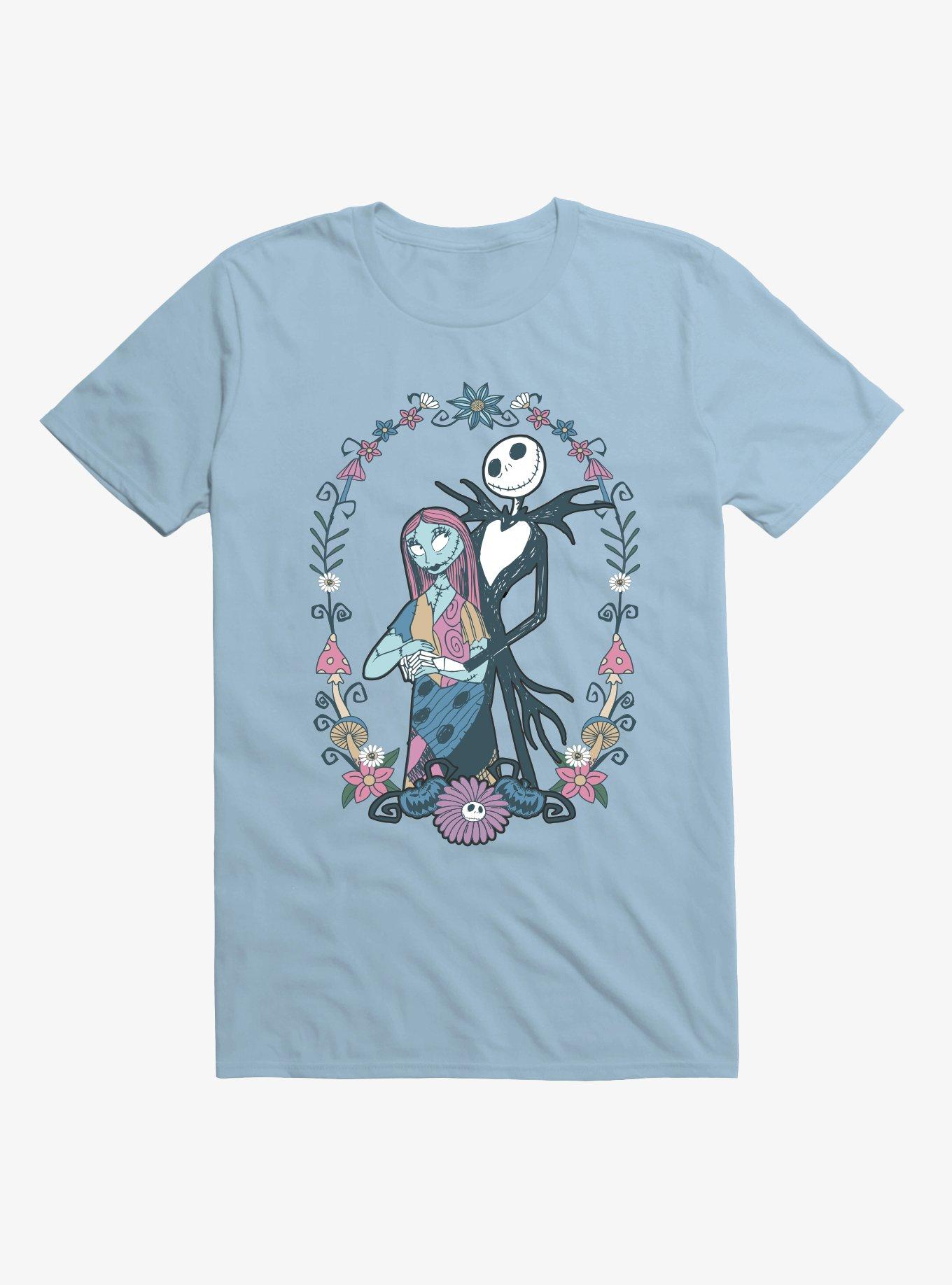 Disney The Nightmare Before Christmas Jack and Sally Flowers T-Shirt Hot Topic Exclusive T-Shirt | Best-Selling Artwork | Top Pick For Fans
