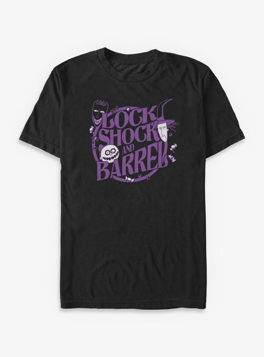 Disney The Nightmare Before Christmas Circle Lock Shock Barrel T-Shirt T-Shirt | Viral Style | Great Gift Idea