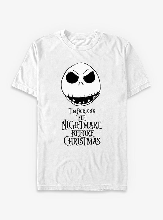 Disney The Nightmare Before Christmas Jack Face T-Shirt T-Shirt | Aesthetic Graphic | High Demand Item