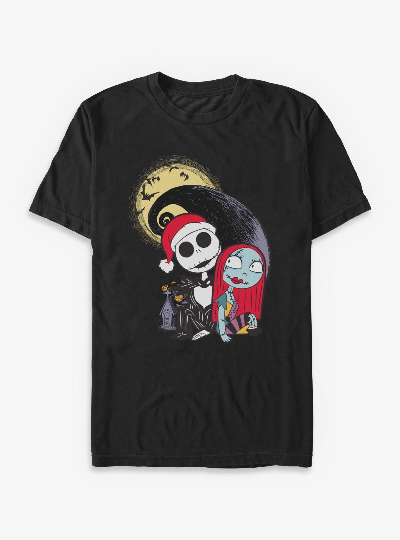 Disney The Nightmare Before Christmas Jack And Sally Christmas Spirit T-Shirt T-Shirt | High-Quality Print | Perfect For Daily Wear