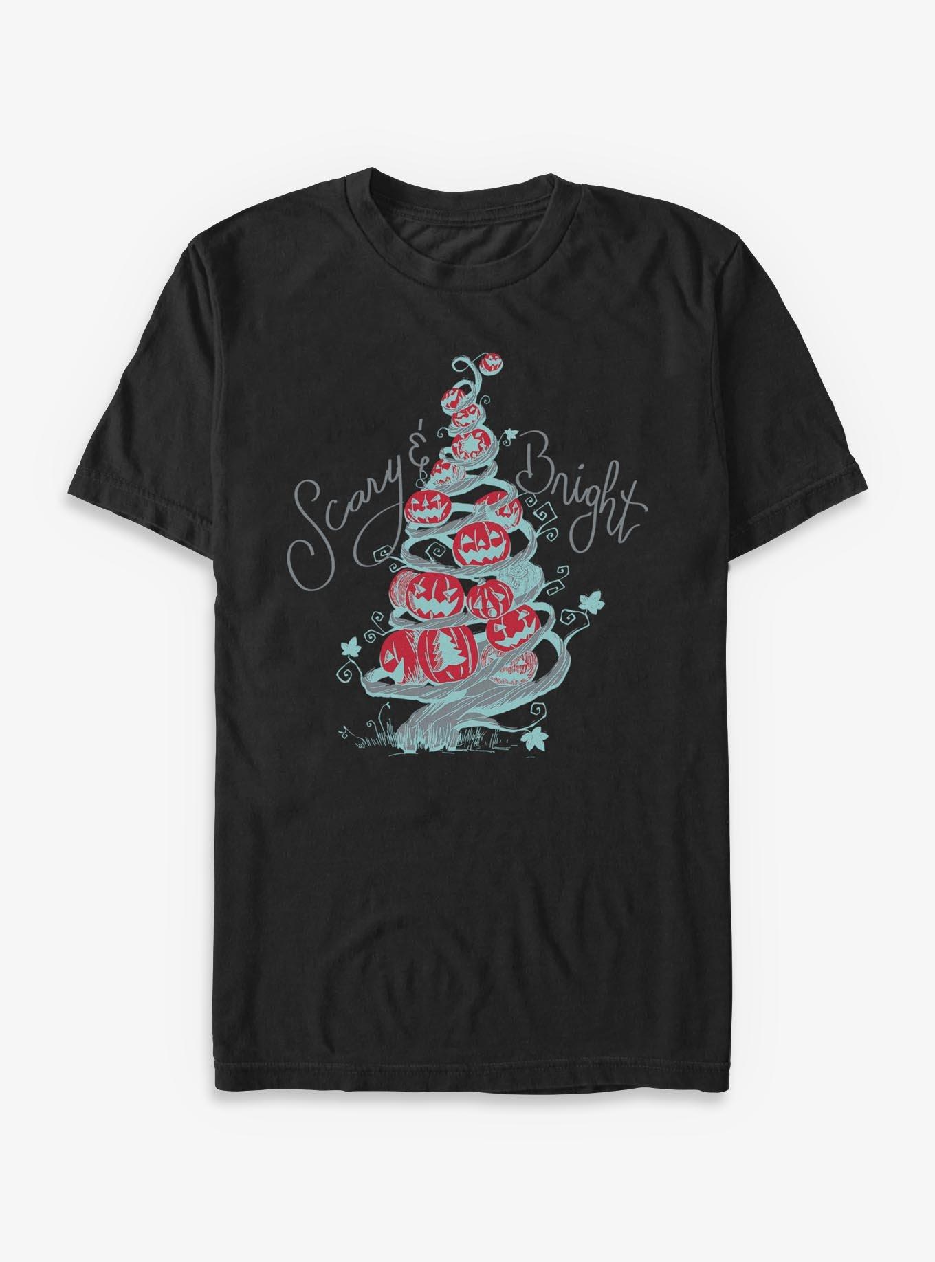 Disney The Nightmare Before Christmas Scary Bright Tree T-shirt | Trendy Graphic Tee | Casual Unisex T-shirt
