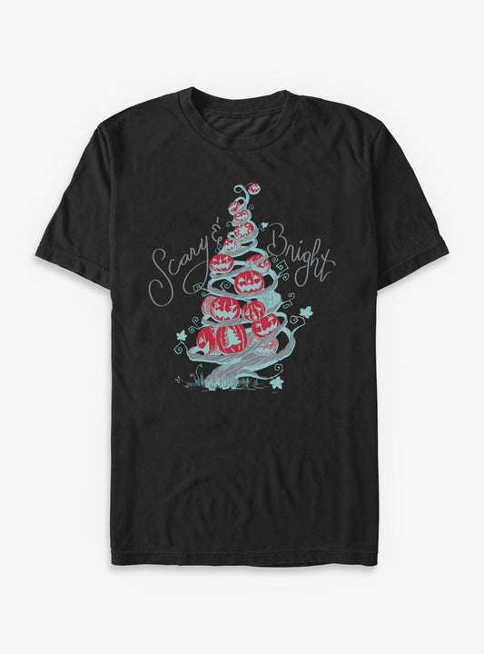 Disney The Nightmare Before Christmas Scary Bright Tree T-shirt | Trendy Graphic Tee | Casual Unisex T-shirt