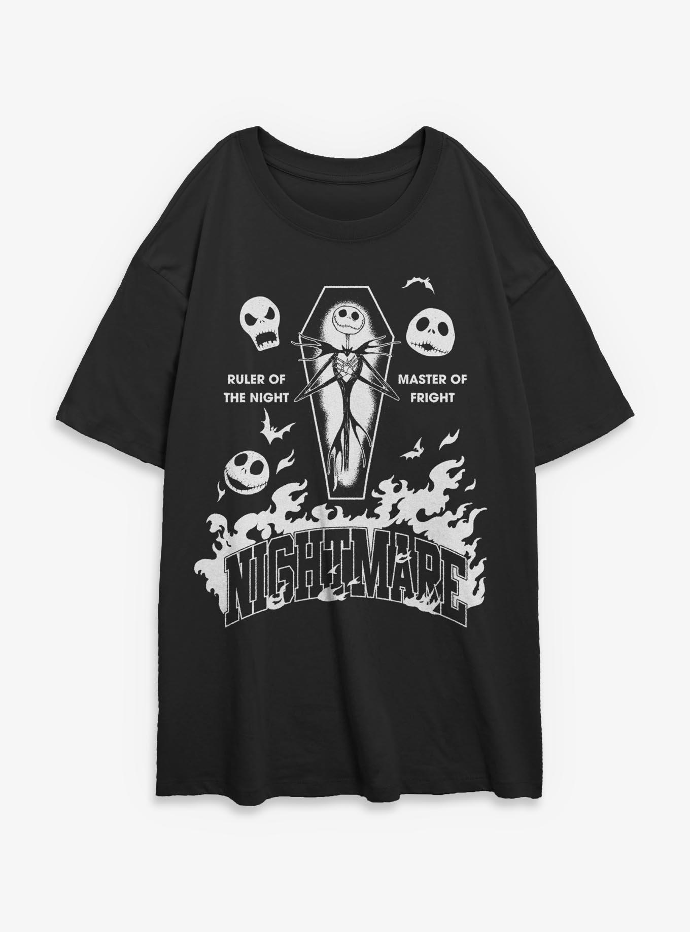 Disney The Nightmare Before Christmas Jack Ruler Of The Night Girls Oversized T-Shirt T-Shirt | Trending Design | Must-Have Style