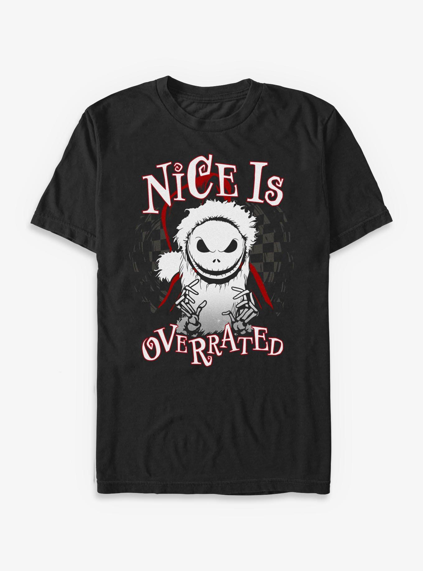 Disney The Nightmare Before Christmas Nice Is Overrated T-Shirt T-Shirt | Exclusive Edition | High Demand Item