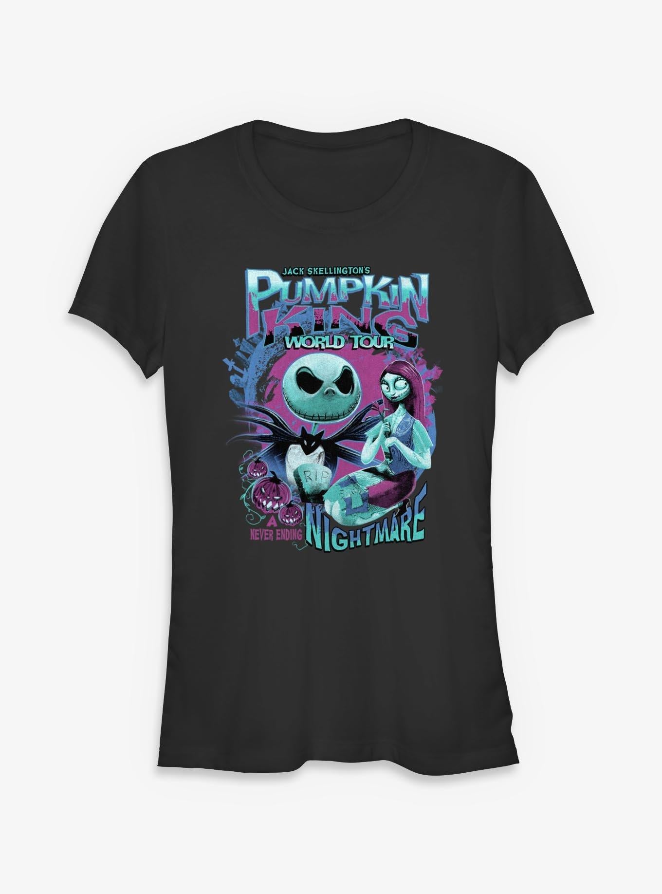 Disney The Nightmare Before Christmas Pumpkin King World Tour Girls T-Shirt T-Shirt | High-Quality Print | Top Pick For Fans
