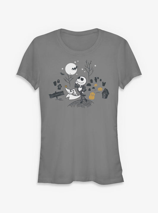 Disney The Nightmare Before Christmas Halloweentown Girls T-Shirt T-Shirt | Premium Graphic | Top Pick For Fans
