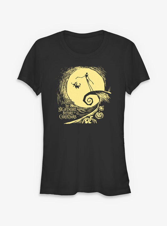 Disney The Nightmare Before Christmas Jack Zero On Hill Girls T-Shirt T-Shirt | Viral Style | High Demand Item