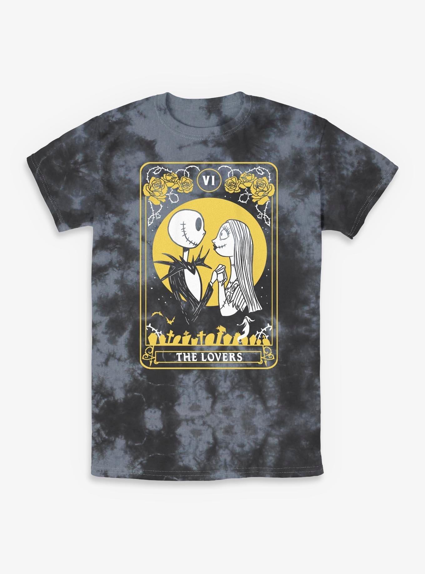 Disney The Nightmare Before Christmas The Lovers Tarot Tie-Dye T-Shirt T-Shirt | Aesthetic Graphic | High Demand Item