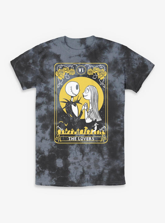 Disney The Nightmare Before Christmas The Lovers Tarot Tie-Dye T-Shirt T-Shirt | Aesthetic Graphic | High Demand Item