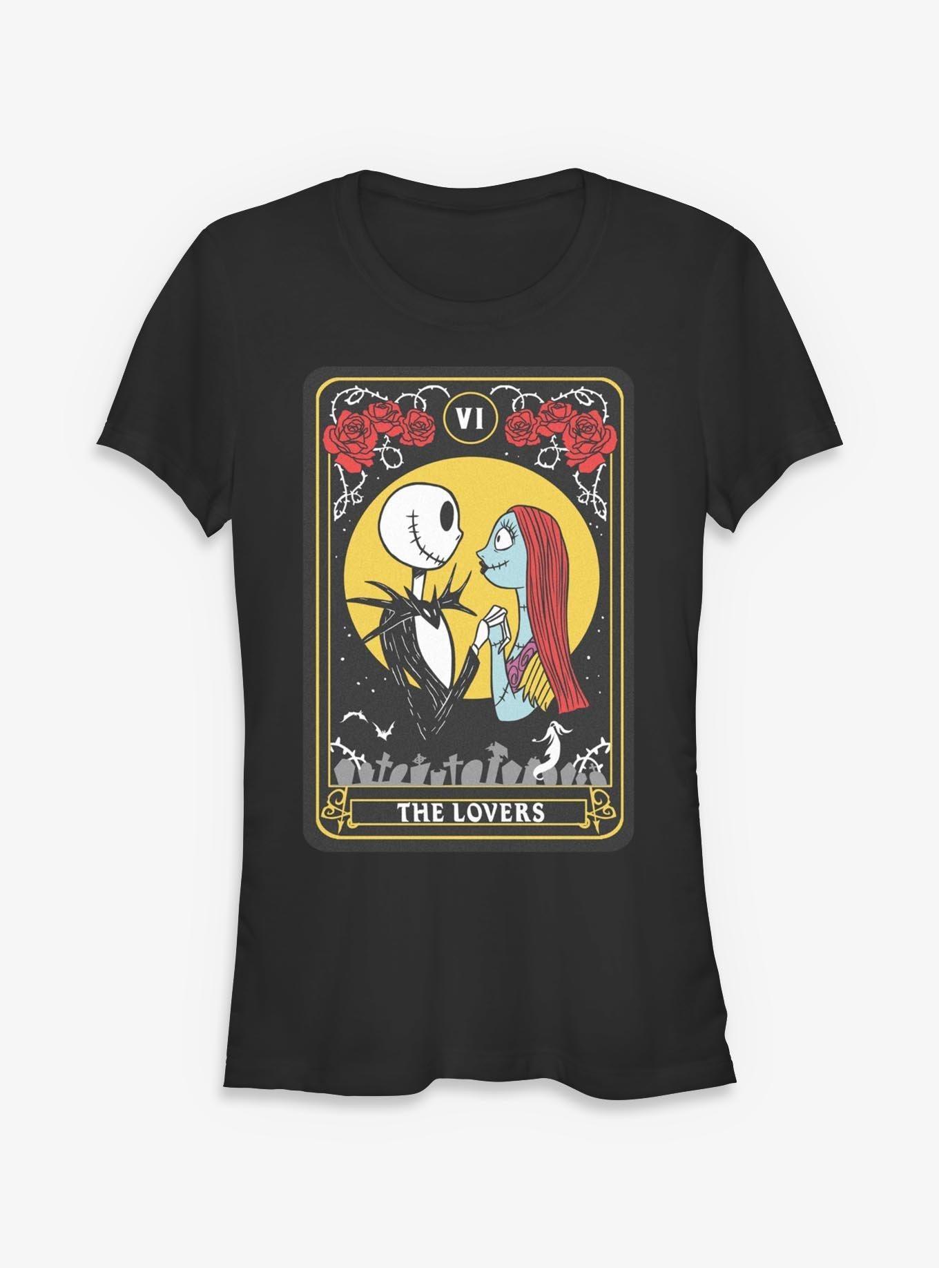 Disney The Nightmare Before Christmas The Lovers Tarot Girls T-Shirt T-Shirt | Viral Style | Trending Now