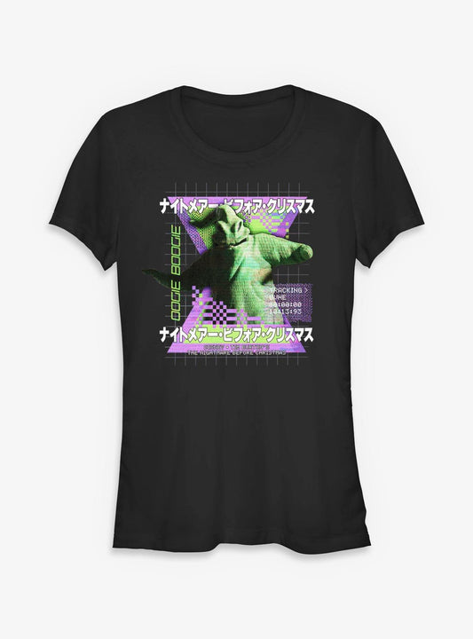 Disney The Nightmare Before Christmas Vaporwave Oogie Girls T-Shirt T-Shirt | Aesthetic Graphic | Must-Have Style