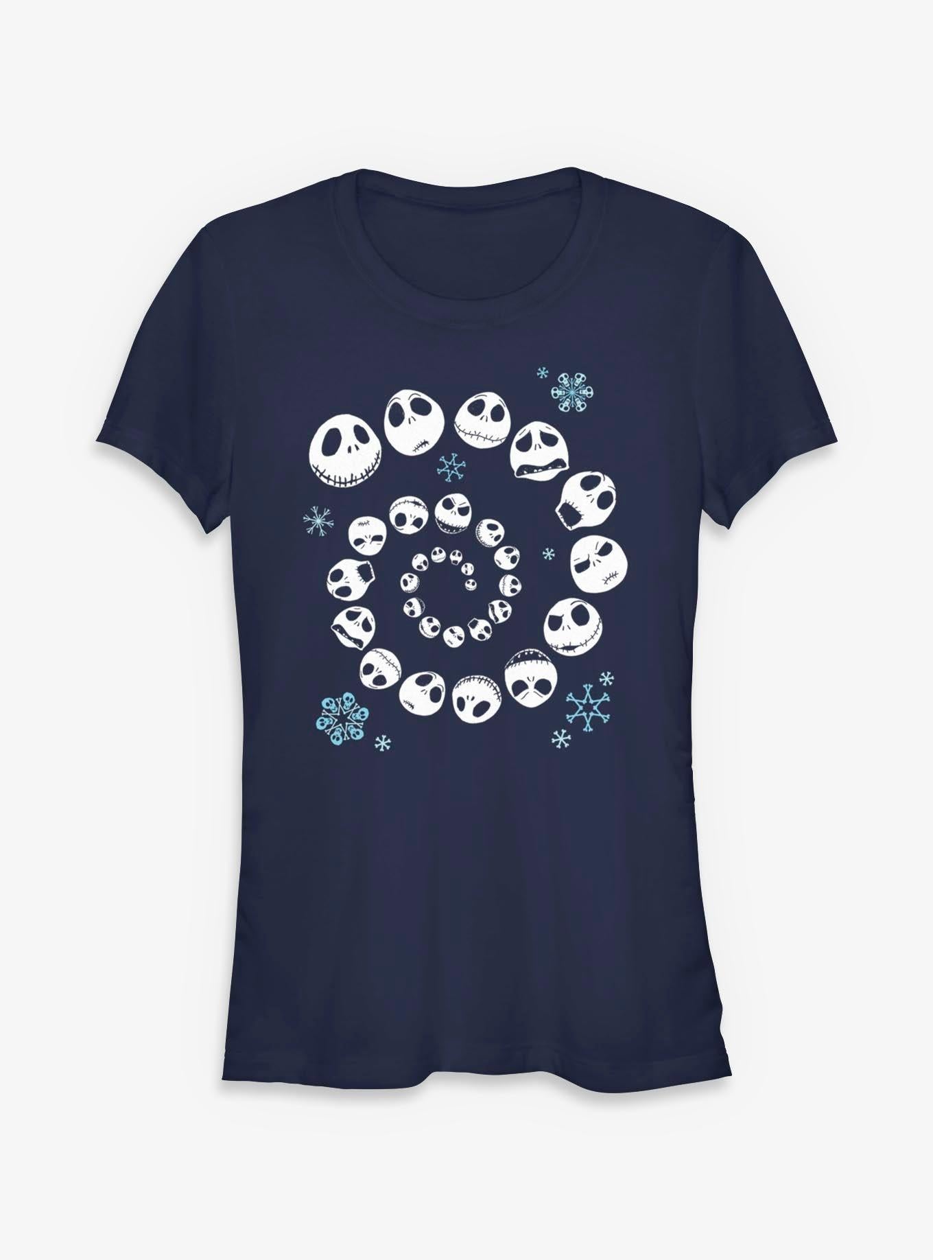 Disney The Nightmare Before Christmas Jack Skeleton Snow Flakes Girls T-Shirt T-Shirt | Trending Design | High Demand Item