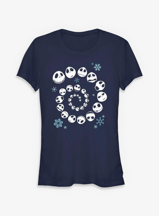Disney The Nightmare Before Christmas Jack Skeleton Snow Flakes Girls T-Shirt T-Shirt | Trending Design | High Demand Item